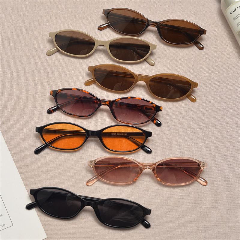 Sunglasses Cat Eye - แว่นกันแดดทรงแคทอายวินเทจขนาดเล็ก ลายเสือดาวสีดำ ดีไซน์เก๋ แว่นกันแดดทรงวงรีเล็ก แฟชั่นย้อนยุคสำหรับผู้หญิง ป้องกันแสงแดด