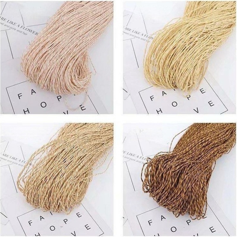 Crochet Bag Raffia - ไหมราฟเฟียฝ้าย 2 ชั้น น้ำหนัก 200 กรัม