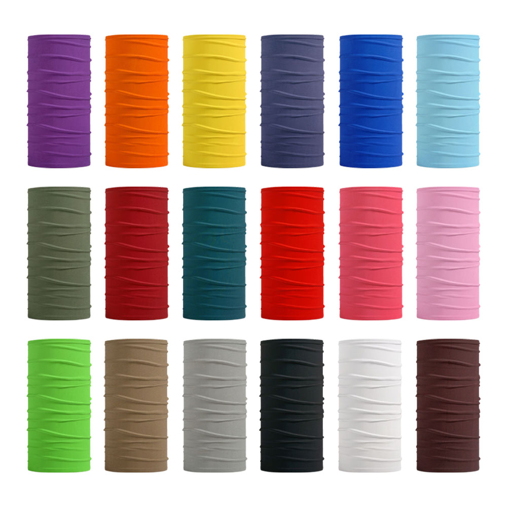Headband Summer Knit - ไม่มีรอยต่อสีทึบ Bandanas ผู้ชายผู้หญิงสีดําสีแดงสีเทาผ้าพันคอเดินป่าคอ Gaiter ขี่จักรยานหน้าปก Balaclava