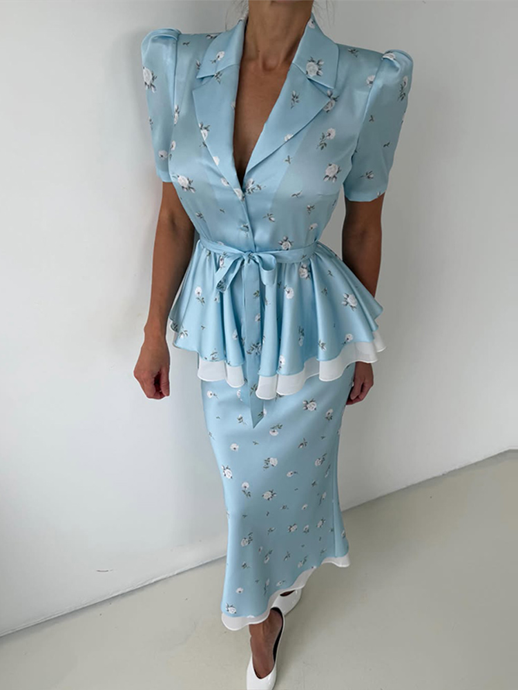 ชุดเซ็ตเสื้อเบลเซอร์ลายดอกไม้  - Romper Floral Print บทวิจารณ์และราคา