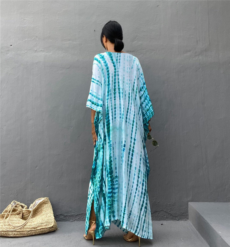 ชุดคลุมชายหาดสำหรับผู้หญิงไซส์ - Cover Up Kaftan บทวิจารณ์และราคา