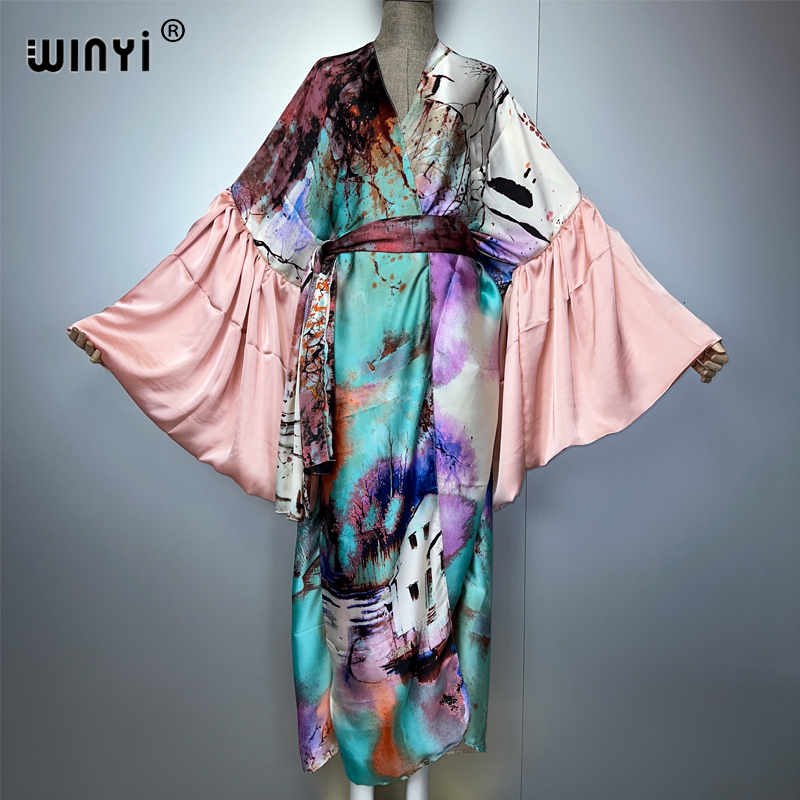 WINYI ฤดูร้อนชุดกิโมโนปาร์ตี้ช - Cover Up Kaftan บทวิจารณ์และราคา