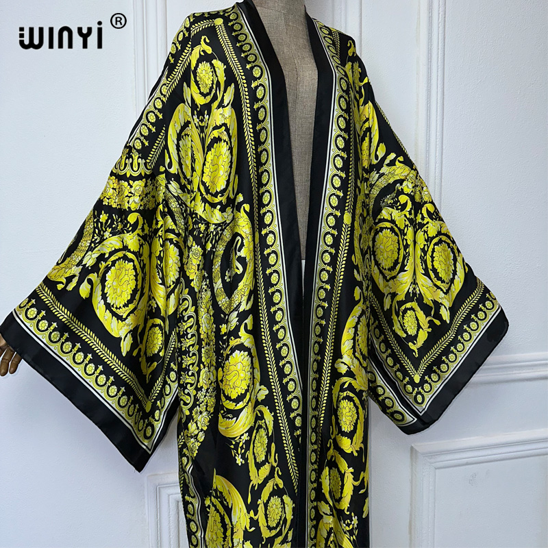 Winyi ชุดกิโมโนพิมพ์ลายสไตล์โบ - Cover Up Kaftan บทวิจารณ์และราคา