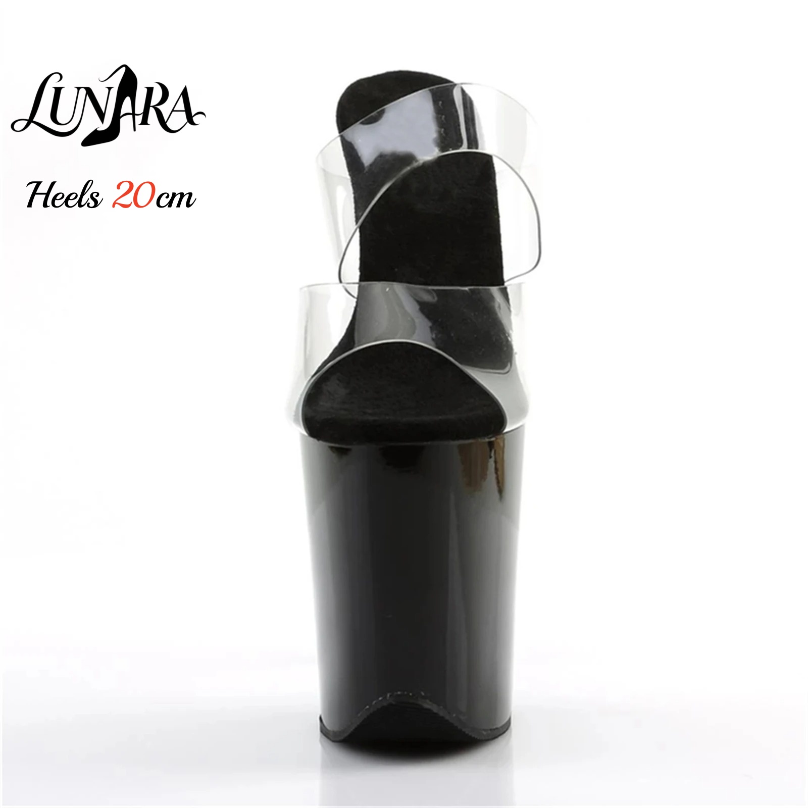 รองเท้าส้นสูงแบบสไลด์พลาสติกใส - Sandal Strappy Heeled บทวิจารณ์และราคา