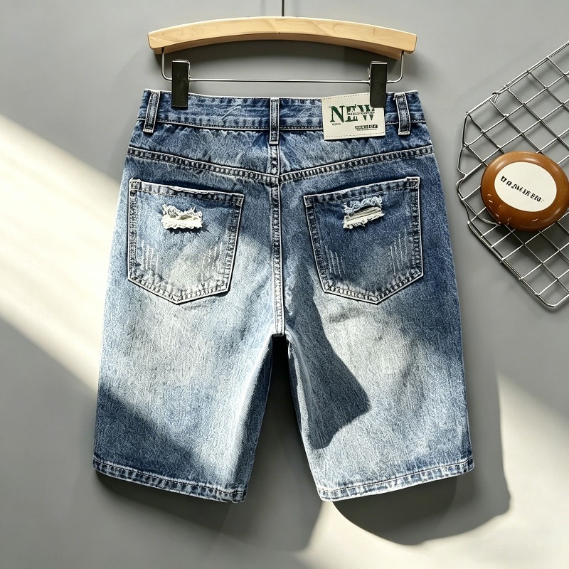 กางเกงยีนส์ขาสั้นสไตล์เกาหลีสำ - Shorts Denim Frayed บทวิจารณ์และราคา