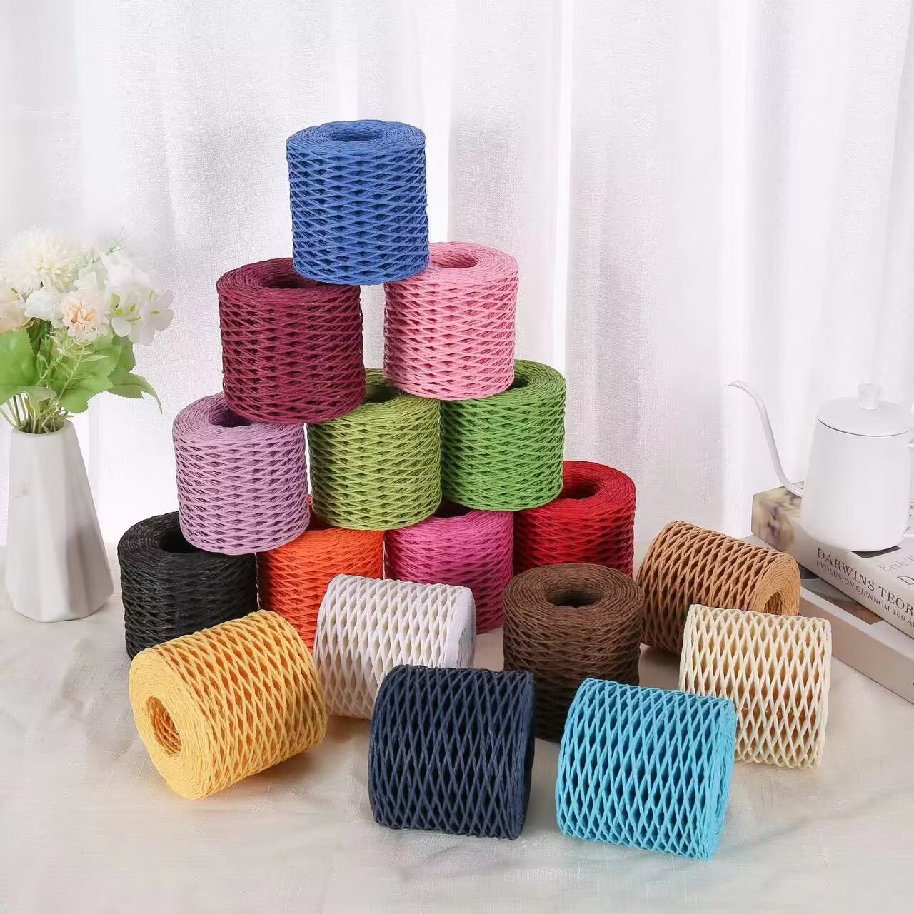 เส้นด้าย Raffia 190g, เส้นด้าย - Crochet Bag Raffia บทวิจารณ์และราคา