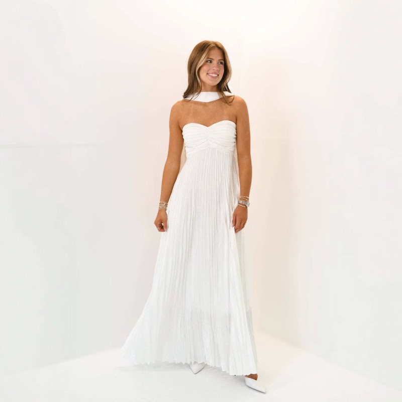 ชุดเดรสสำหรับแขกในงานแต่งงาน ช - Maxi Dress Halter บทวิจารณ์และราคา