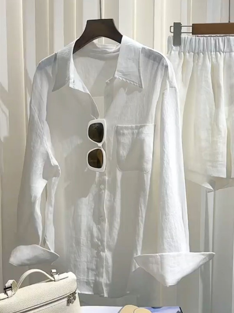 ชุดเสื้อเชิ้ตผ้าลินินสำหรับผู้ - Linen Pant Wide บทวิจารณ์และราคา