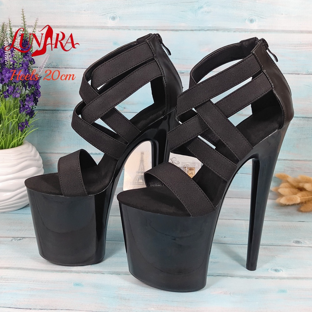 รองเท้าส้นสูงแบบรัดข้อเท้าสีดำ - Sandal Strappy Heeled บทวิจารณ์และราคา