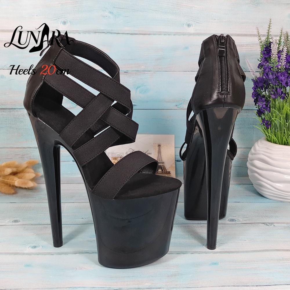 รองเท้าส้นสูงแบบรัดข้อเท้าสีดำ - Sandal Strappy Heeled บทวิจารณ์และราคา