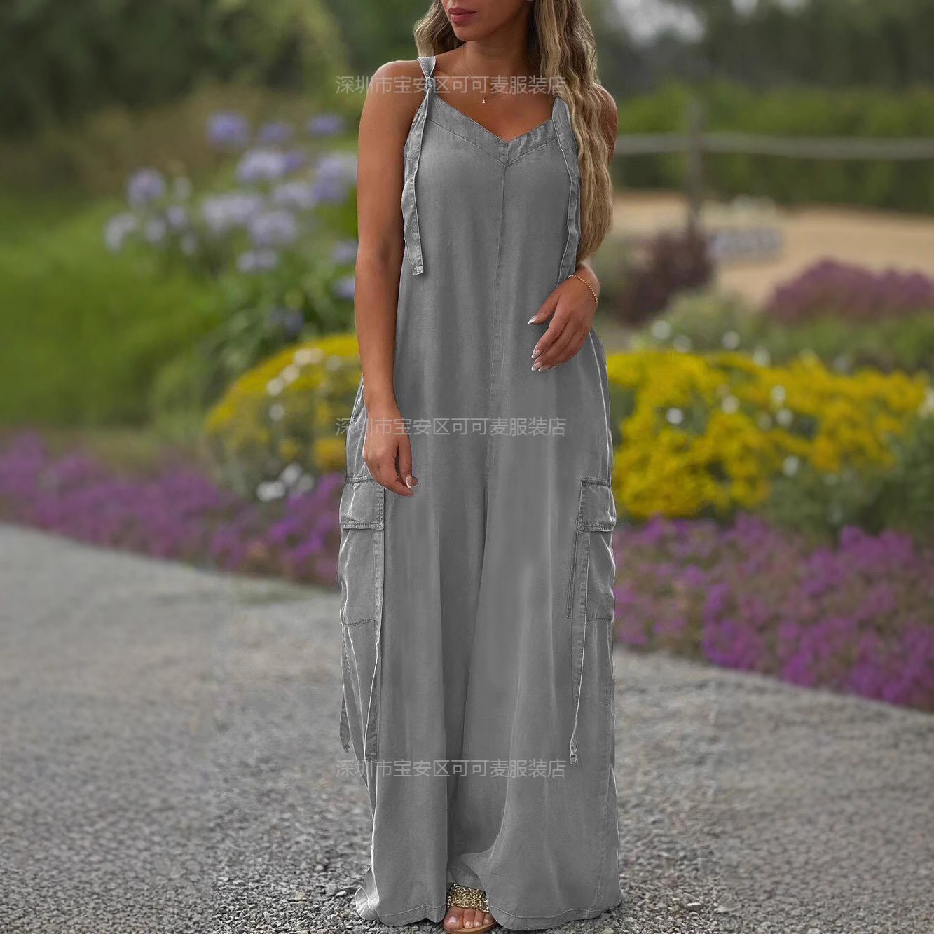 จั๊มสูทฤดูร้อนทรงหลวม ผ้าลินิน - Jumpsuit Linen Relaxed บทวิจารณ์และราคา
