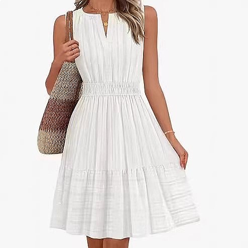 เดรสแขนกุดสำหรับผู้หญิงฤดูใบไม - Linen Dress Wrap บทวิจารณ์และราคา