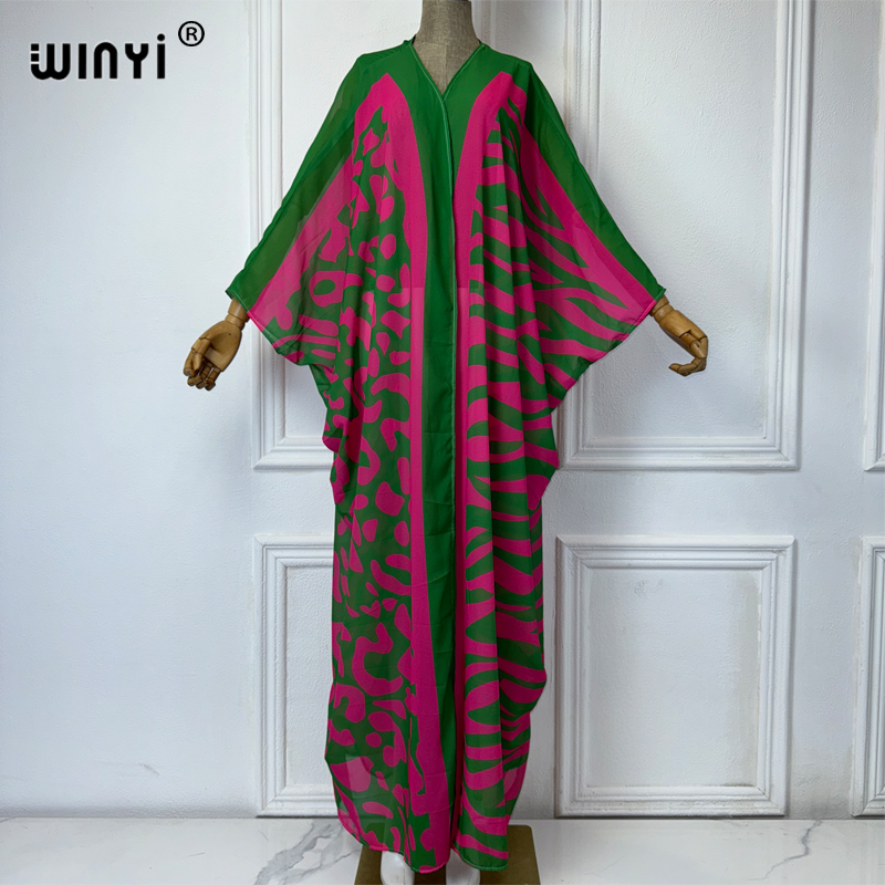 WINYI Africa ชุดกิโมโนลายโบฮีเ - Cover Up Kaftan บทวิจารณ์และราคา