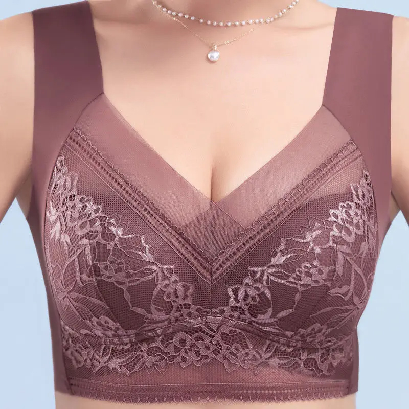 L-6L ผู้หญิงขนาดใหญ่ Bra Push  - Bralette Triangle Set บทวิจารณ์และราคา