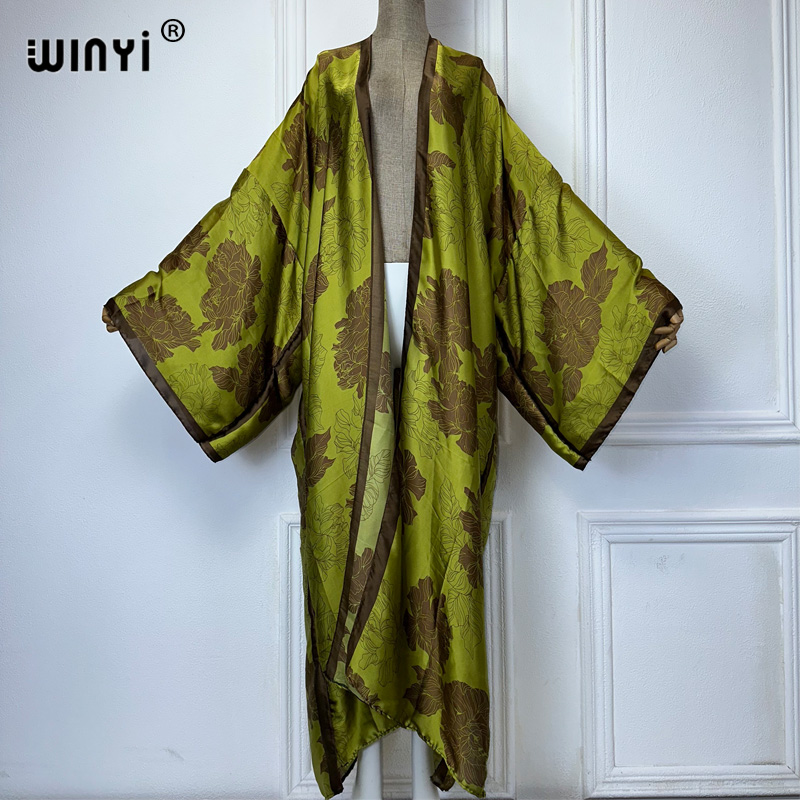 WINYI แอฟริกา boho พิมพ์ชุดกิโ - Cover Up Kaftan บทวิจารณ์และราคา