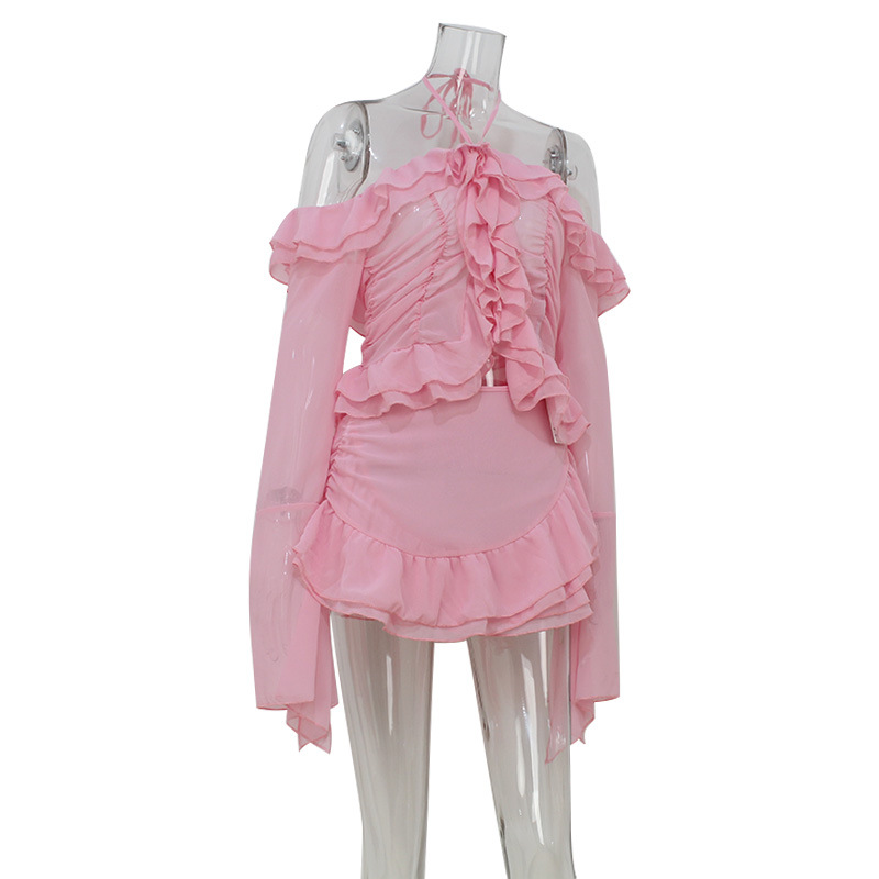 ผู้หญิงวันหยุดหวาน Ruffles 2 ช - Blouse Off Shoulder บทวิจารณ์และราคา