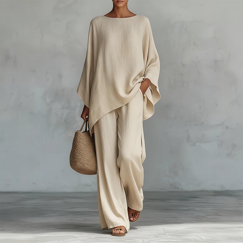 ชุดเซ็ต 2 ชิ้น เสื้อผ้าลินินแฟ - Linen Pant Wide บทวิจารณ์และราคา